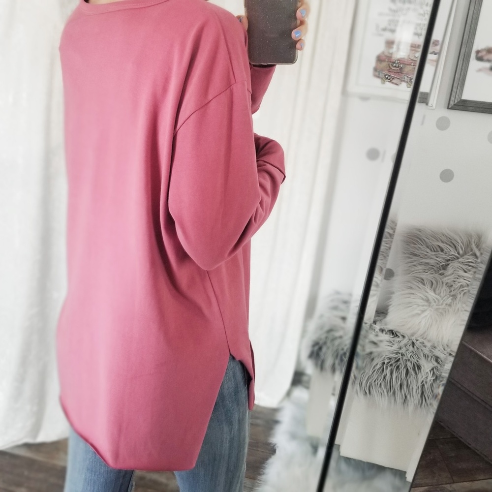 Last1️⃣KRISSY Rose Washed Cotton Pullover Top - Picture 5 of 8